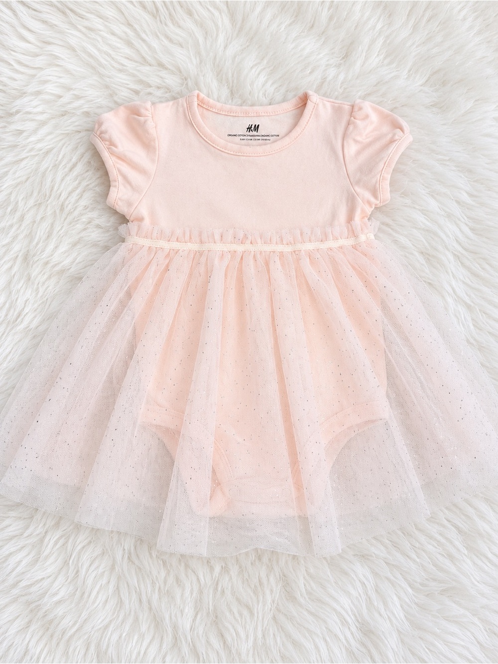 H&M Light Pink Tulle Bodysuit One-Piece